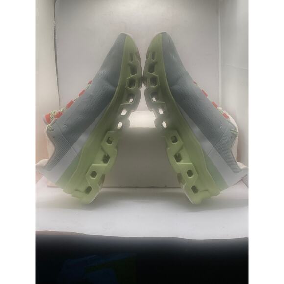 On Cloudmonster Women’s Running Shoes Glacier/Meadow Size 8.5 Width B - Medium - Picture 6 of 10